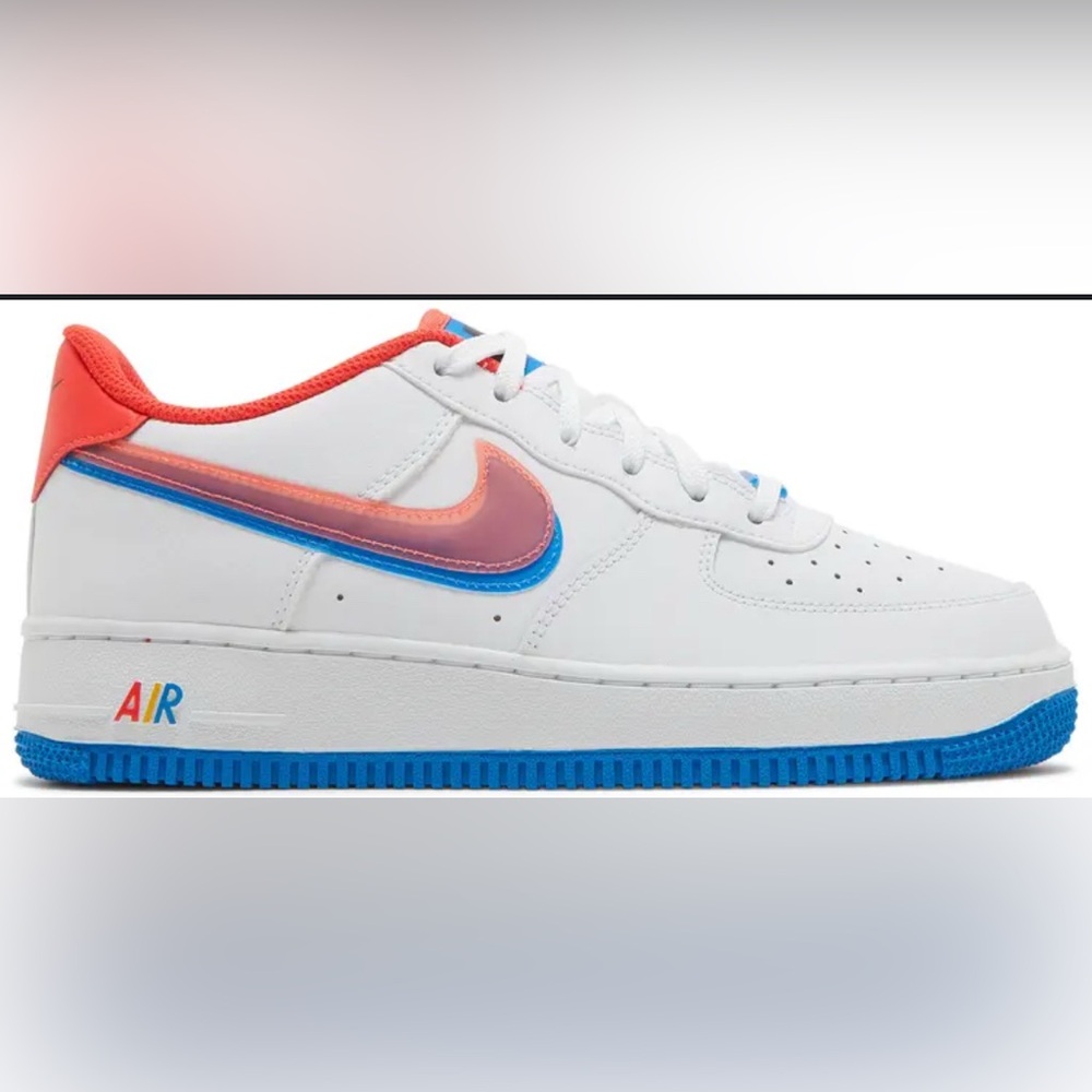 Nike Air Force 6Y in used condition has like a tear on right shoe